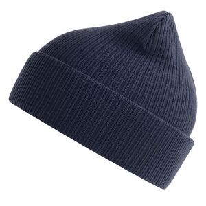 Atlantis Unisex Adult Nelson Ribbed Cotton Beanie / Navy
